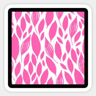 pink leaf like pattern Sticker